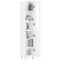 Hoher Schrank aus weiß glänzendem Sperrholz, 34,5x34x180 cm. von , Sideboards - Ref: Foro24-3199203, Preis: 114,32 €, Rabatt: %