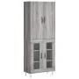 Tall gray Sonoma plywood sideboard 69.5x34x180 cm by , Sideboards - Ref: Foro24-3198071, Price: 151,77 €, Discount: %