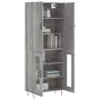 Tall gray Sonoma plywood sideboard 69.5x34x180 cm by , Sideboards - Ref: Foro24-3198071, Price: 151,77 €, Discount: %