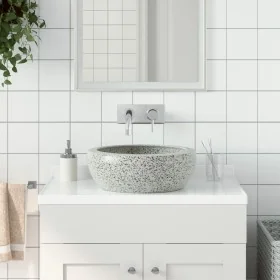 Round gray ceramic countertop washbasin Φ41x14 cm by , Sinks - Ref: Foro24-155064, Price: 92,07 €, Discount: %