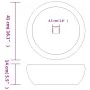 Round gray ceramic countertop washbasin Φ41x14 cm by , Sinks - Ref: Foro24-155064, Price: 92,07 €, Discount: %