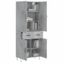 Aparador alto madera contrachapada gris hormigón 69,5x34x180 cm de , Aparadores - Ref: Foro24-3198181, Precio: 168,21 €, Desc...