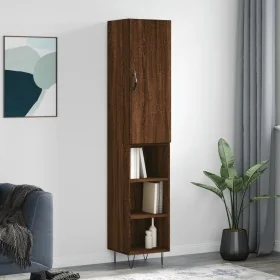 Aparador alto madera contrachapada roble marrón 34,5x34x180 cm de , Aparadores - Ref: Foro24-3199016, Precio: 84,65 €, Descue...