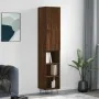 Aparador alto madera contrachapada roble marrón 34,5x34x180 cm de , Aparadores - Ref: Foro24-3199016, Precio: 84,64 €, Descue...