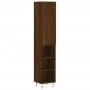 Aparador alto madera contrachapada roble marrón 34,5x34x180 cm de , Aparadores - Ref: Foro24-3199016, Precio: 84,64 €, Descue...