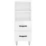 Hoher Schrank aus weiß glänzendem Sperrholz, 34,5x34x180 cm. von , Sideboards - Ref: Foro24-3199331, Preis: 116,41 €, Rabatt: %