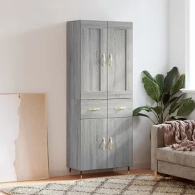 Hoher Schrank aus grauem Sonoma-Sperrholz, 69,5x34x180 cm. von , Sideboards - Ref: Foro24-3199863, Preis: 155,12 €, Rabatt: %