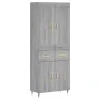 Aparador alto madera contrachapada gris sonoma 69,5x34x180 cm de , Aparadores - Ref: Foro24-3199863, Precio: 155,07 €, Descue...