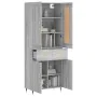 Aparador alto madera contrachapada gris sonoma 69,5x34x180 cm de , Aparadores - Ref: Foro24-3199863, Precio: 155,07 €, Descue...