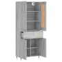 Aparador alto madera contrachapada gris sonoma 69,5x34x180 cm de , Aparadores - Ref: Foro24-3199863, Precio: 155,07 €, Descue...