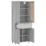 Tall gray Sonoma plywood sideboard 69.5x34x180 cm by , Sideboards - Ref: Foro24-3199863, Price: 155,12 €, Discount: %