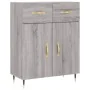 Tall gray Sonoma plywood sideboard 69.5x34x180 cm by , Sideboards - Ref: Foro24-3199863, Price: 155,12 €, Discount: %