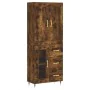 Hoher Schrank aus geräucherter Eichenholz-Sperrholzplatte 69,5x34x180 cm. von , Sideboards - Ref: Foro24-3199926, Preis: 165,...