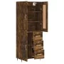 Aparador alto madera contrachapada roble ahumado 69,5x34x180 cm de , Aparadores - Ref: Foro24-3199926, Precio: 165,54 €, Desc...