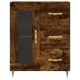 Hoher Schrank aus geräucherter Eichenholz-Sperrholzplatte 69,5x34x180 cm. von , Sideboards - Ref: Foro24-3199926, Preis: 165,...