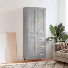 Hoher Schrank aus grauem Sonoma-Sperrholz, 69,5x34x180 cm. von , Sideboards - Ref: Foro24-3199991, Preis: 162,71 €, Rabatt: %