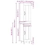 Tall gray Sonoma plywood sideboard 34.5x34x180 cm by , Sideboards - Ref: Foro24-3199463, Price: 105,97 €, Discount: %