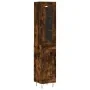Aparador de madera contrachapada roble ahumado 34,5x34x180 cm de , Aparadores - Ref: Foro24-3199526, Precio: 99,83 €, Descuen...
