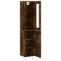 Aparador de madera contrachapada roble ahumado 34,5x34x180 cm de , Aparadores - Ref: Foro24-3199526, Precio: 99,83 €, Descuen...