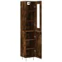 Smoked oak plywood sideboard 34.5x34x180 cm by , Sideboards - Ref: Foro24-3199526, Price: 99,83 €, Discount: %