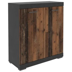 FMD Kommode mit 2 Türen in Grau und antikem Stil 80x34,9x89,9 cm von , Kleiderschränke - Ref: Foro24-447413, Preis: 137,36 €,...