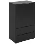 FMD Black chest of drawers with drawer and doors 49.7x31.7x81.3 cm by , Drawers - Ref: Foro24-447418, Price: 156,07 €, Discou...