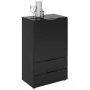 FMD Black chest of drawers with drawer and doors 49.7x31.7x81.3 cm by , Drawers - Ref: Foro24-447418, Price: 156,07 €, Discou...