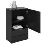 FMD Black chest of drawers with drawer and doors 49.7x31.7x81.3 cm by , Drawers - Ref: Foro24-447418, Price: 156,07 €, Discou...
