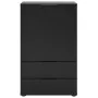 FMD Black chest of drawers with drawer and doors 49.7x31.7x81.3 cm by , Drawers - Ref: Foro24-447418, Price: 156,07 €, Discou...