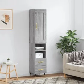 Hoher Schrank aus grauem Sonoma-Sperrholz, 34,5x34x180 cm. von , Sideboards - Ref: Foro24-3200247, Preis: 104,44 €, Rabatt: %