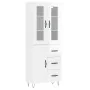Tall white glossy plywood sideboard 69.5x34x180 cm by , Sideboards - Ref: Foro24-3198691, Price: 187,51 €, Discount: %