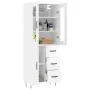 Tall white glossy plywood sideboard 69.5x34x180 cm by , Sideboards - Ref: Foro24-3198691, Price: 187,51 €, Discount: %