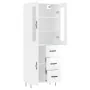 Tall white glossy plywood sideboard 69.5x34x180 cm by , Sideboards - Ref: Foro24-3198691, Price: 187,51 €, Discount: %