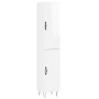 Tall white glossy plywood sideboard 34.5x34x180 cm by , Sideboards - Ref: Foro24-3198819, Price: 112,66 €, Discount: %