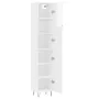 Hoher Schrank aus weiß glänzendem Sperrholz, 34,5x34x180 cm. von , Sideboards - Ref: Foro24-3198819, Preis: 112,66 €, Rabatt: %