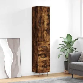 Smoked oak plywood sideboard 34.5x34x180 cm by , Sideboards - Ref: Foro24-3198886, Price: 110,41 €, Discount: %