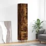 Aparador de madera contrachapada roble ahumado 34,5x34x180 cm de , Aparadores - Ref: Foro24-3198886, Precio: 110,40 €, Descue...