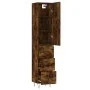 Aparador de madera contrachapada roble ahumado 34,5x34x180 cm de , Aparadores - Ref: Foro24-3198886, Precio: 110,40 €, Descue...