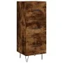Aparador de madera contrachapada roble ahumado 34,5x34x180 cm de , Aparadores - Ref: Foro24-3198886, Precio: 110,40 €, Descue...