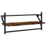 Wall shelves with bars 2 units smoked oak 65x25x30 cm by , Shelves and shelves - Ref: Foro24-836245, Price: 33,06 €, Discount: %
