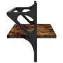 Wall shelves with bars 2 units smoked oak 65x25x30 cm by , Shelves and shelves - Ref: Foro24-836245, Price: 33,06 €, Discount: %