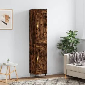 Rauchiger Eichenfurnier-Holzschrank 34,5x34x180 cm von , Sideboards - Ref: Foro24-3200438, Preis: 95,28 €, Rabatt: %