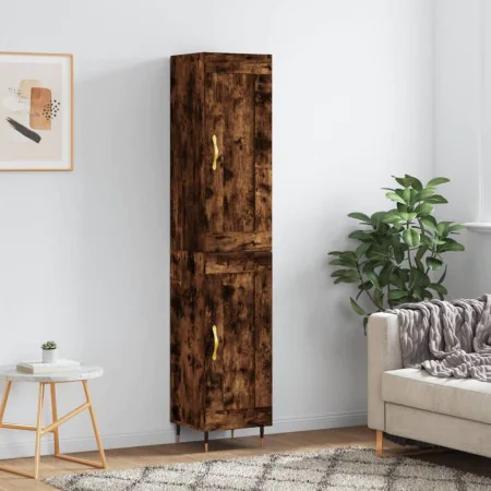 Smoked oak plywood sideboard 34.5x34x180 cm by , Sideboards - Ref: Foro24-3200438, Price: 95,15 €, Discount: %