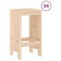 Garden set with table and high stools, 7 pieces, solid pine wood. by , Garden sets - Ref: Foro24-3157751, Price: 408,54 €, Di...