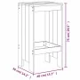 Garden set with table and high stools, 7 pieces, solid pine wood. by , Garden sets - Ref: Foro24-3157751, Price: 408,54 €, Di...