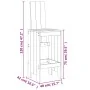 Garden set with table and high stools, 9 pieces, solid pine wood. by , Garden sets - Ref: Foro24-3157787, Price: 670,57 €, Di...