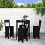 Garden set with table and high stools, 5 pieces, made of black pine wood. by , Garden sets - Ref: Foro24-3157803, Price: 353,...