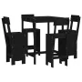 Garden set with table and high stools, 5 pieces, made of black pine wood. by , Garden sets - Ref: Foro24-3157803, Price: 353,...