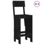 Garden set with table and high stools, 5 pieces, made of black pine wood. by , Garden sets - Ref: Foro24-3157803, Price: 353,...