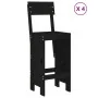Set de mesa y taburetes altos jardín 5 piezas madera pino negro de , Conjuntos de jardín - Ref: Foro24-3157803, Precio: 353,2...